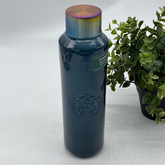 Starbucks Collectible Translucent Glass Water Bottle 22oz Recycled Irridescent - Picture 1 of 16